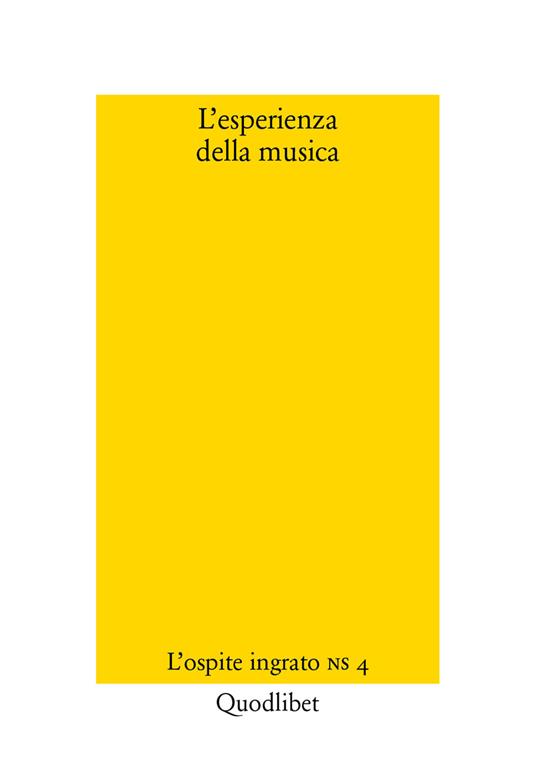 L' esperienza della musica - copertina