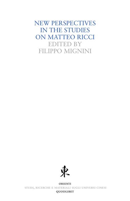 New perspectives in the studies on Matteo Ricci - copertina