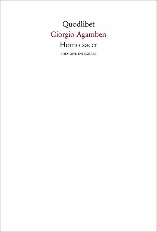 Homo sacer. Ediz. integrale - Giorgio Agamben - copertina
