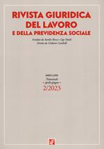 Rivista giuridica del lavoro e della previdenza sociale (2023). Vol. 2