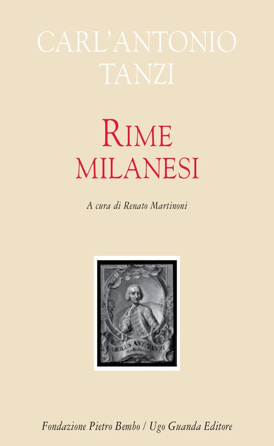 Rime milanesi - Carl'Antonio Tanzi - copertina