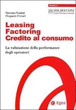 Leasing, factoring, credito al consumo. La valutazione della performance degli operatori