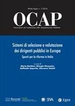 OCAP. Osservatorio sul cambiamento delle amministrazioni pubbliche (2016). Vol. 1: Sistemi di selezione e valutazione