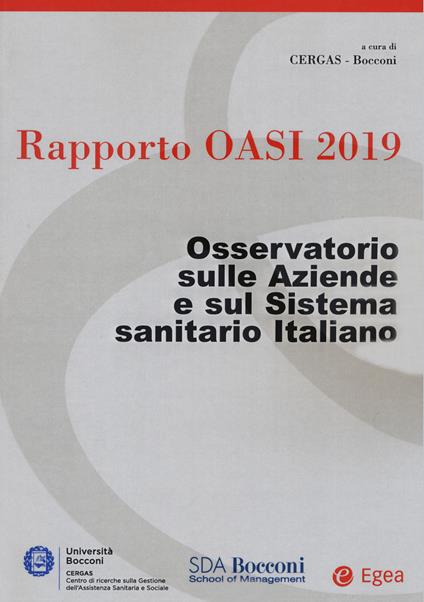 Rapporto Oasi 2019. Osservatorio sulle aziende e sul sistema sanitario italiano - copertina