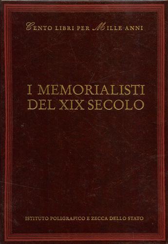 I memorialisti del XIX secolo - Luciana Martinelli - copertina