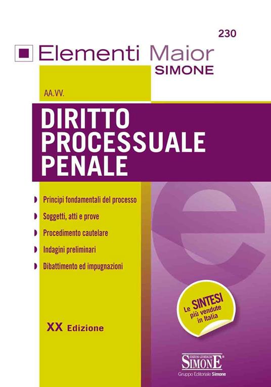 Diritto processuale penale - Redazioni Edizioni Simone - ebook