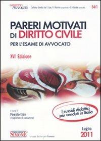 Pareri motivati di diritto civile per l'esame di avvocato - copertina