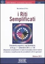 I riti semplificati