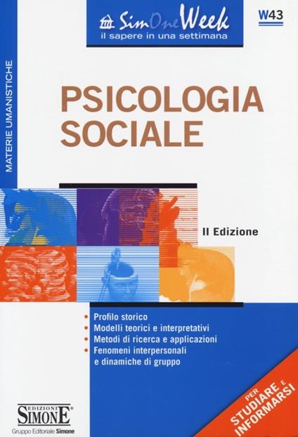 Psicologia sociale - copertina