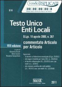 Testo Unico enti locali. Commentato articolo per articolo - copertina