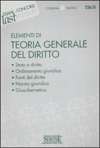 Elementi di teoria generale del diritto - copertina