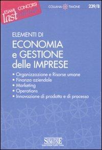 Elementi di economia e gestione delle imprese - copertina