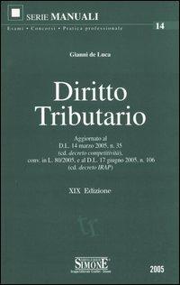 Diritto tributario - Gianni De Luca - copertina