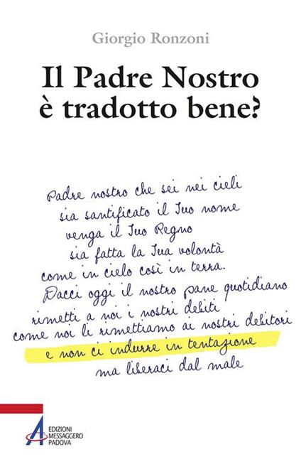 Il Padre nostro è tradotto bene? - Giorgio Ronzoni - copertina