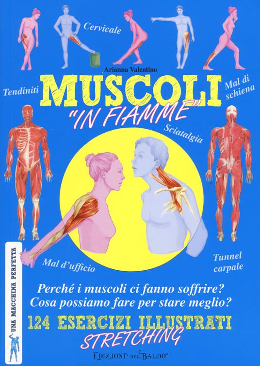 Muscoli «in fiamme». 124 esercizi illustrati stretching. Una macchina perfetta. Ediz. a colori - copertina