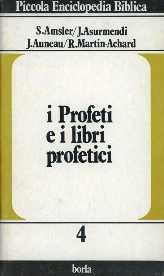 I profeti e i libri profetici - copertina