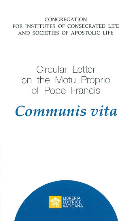 Circular Letter on the Motu Proprio of Pope Francis - copertina