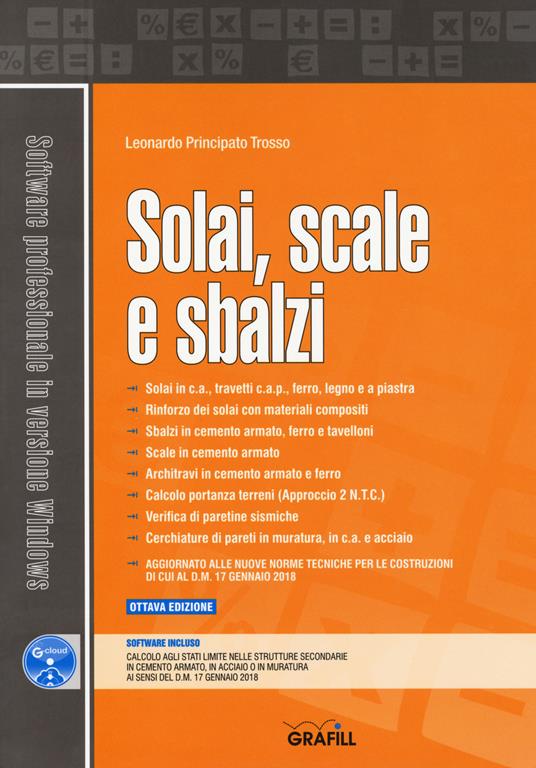 Solai, scale e sbalzi. Con software di simulazione - Leonardo Principato Trosso - copertina