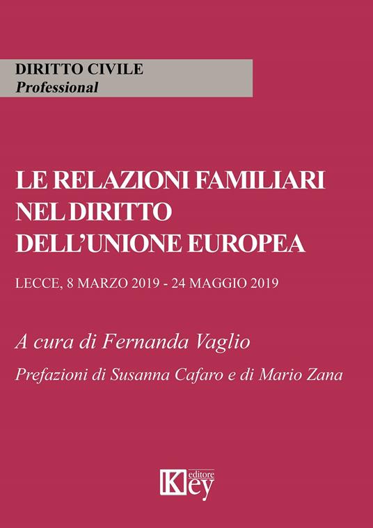 Le relazioni familiari nel diritto dell'Unione europea - copertina