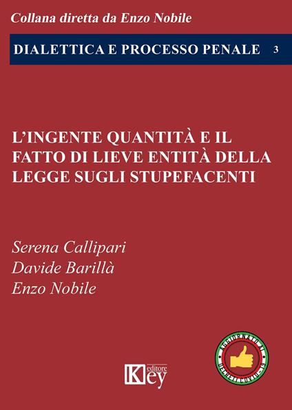 L' ingente quantità e il fatto di lieve entità della legge sugli stupefacenti - Enzo Nobile,Serena Callipari,Davide Barillà - copertina