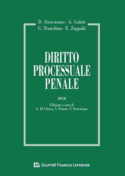 Diritto processuale penale - copertina