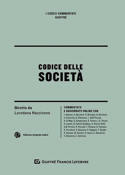 Codice delle società - Claudio Sottoriva - copertina