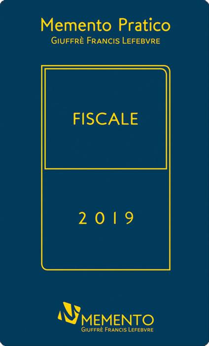 Memento fiscale 2019 - copertina