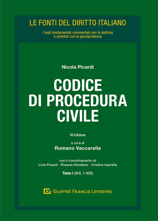 Codice di procedura civile: Tomo I (artt. 1-408)-Tomo II (artt. 409-840-sexiesdecies) - copertina