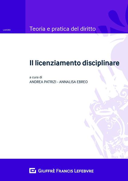 Il licenziamento disciplinare - copertina