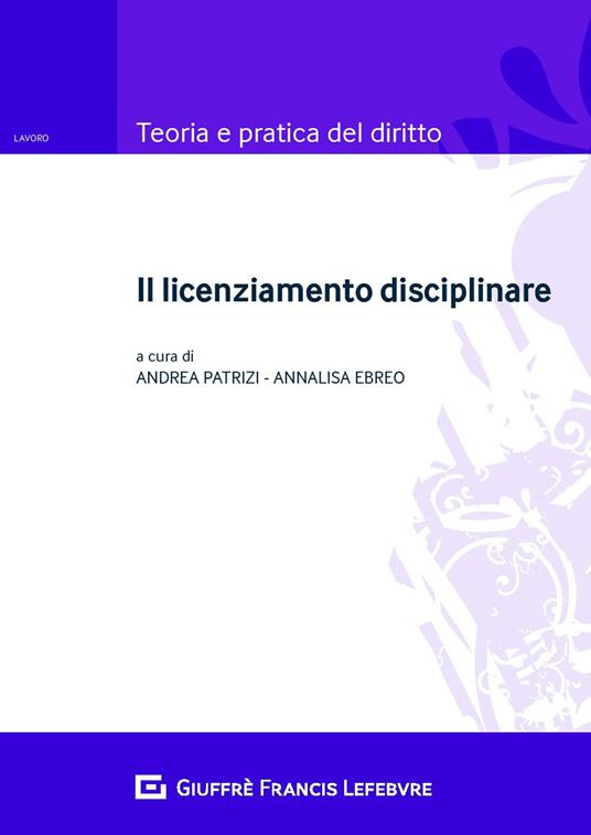 Il licenziamento disciplinare - copertina