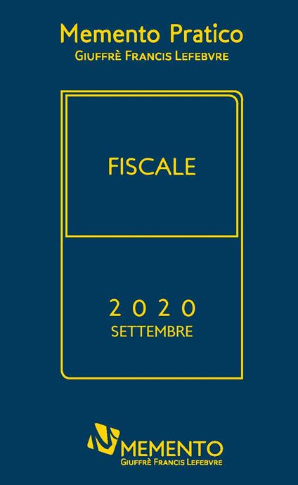 Memento pratico fiscale 2020 - copertina