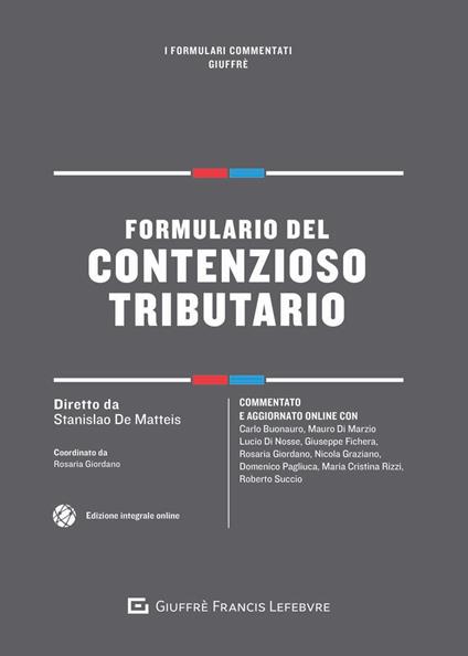 Formulario del contenzioso tributario - copertina