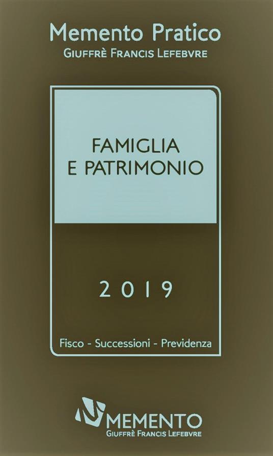 Memento pratico famiglia e patrimonio - copertina