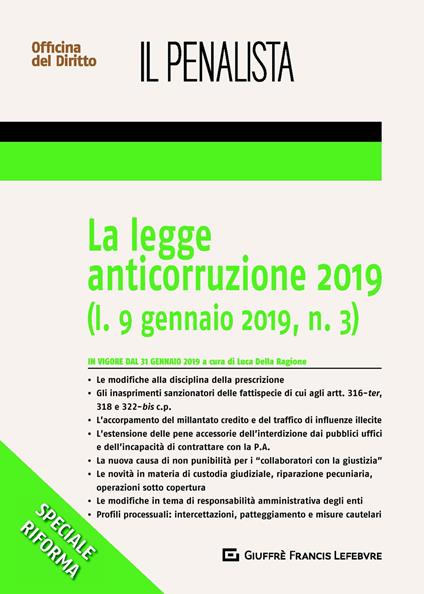 La legge anticorruzione 2019 - copertina