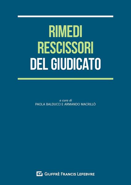 I rimedi rescissori del giudicato - copertina