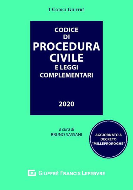 Codice di procedura civile e leggi complementari - copertina