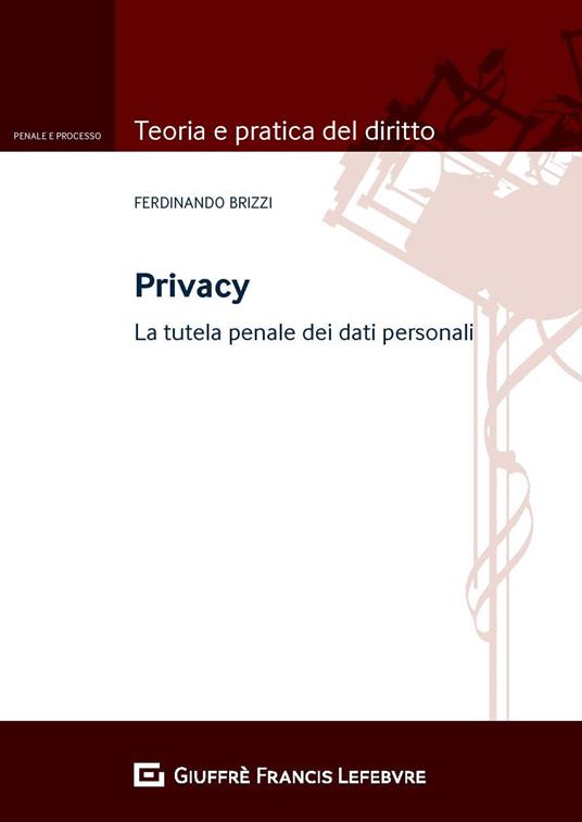 Privacy. La tutela penale dei dati personali - Ferdinando Brizzi - copertina