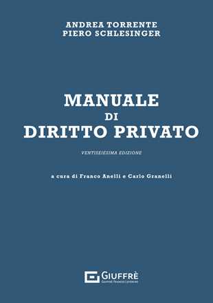 Libro Manuale di diritto privato Andrea Torrente Piero Schlesinger