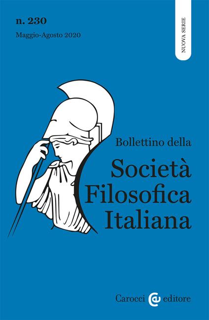 Bollettino della società filosofica italiana. Nuova serie (2020). Vol. 2 - copertina