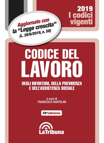 Codice del lavoro, degli infortuni, della previdenza e dell'assistenza sociale - copertina