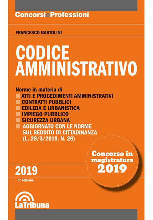 Codice amministrativo - Francesco Bartolini - copertina