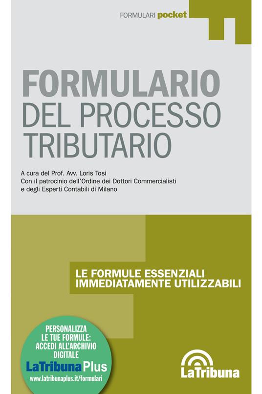 Formulario del processo tributario - Loris Tosi - copertina