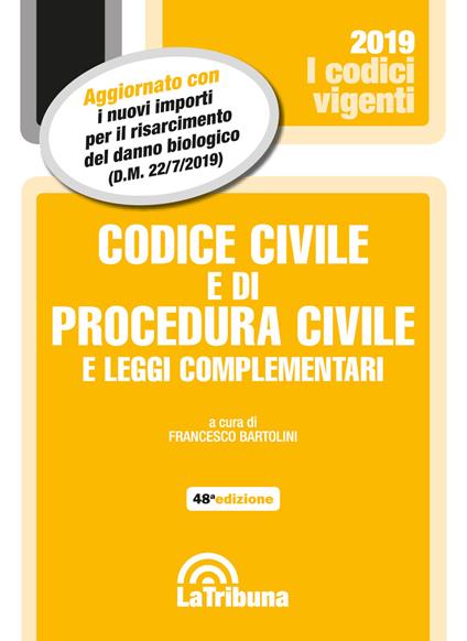 Codice civile e di procedura civile e leggi complementari - copertina