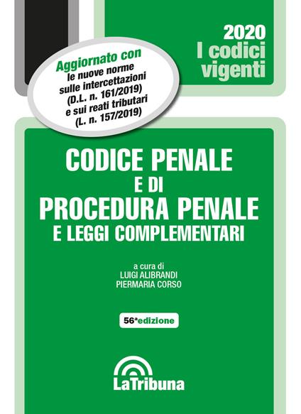 Codice penale e di procedura penale e leggi complementari - copertina