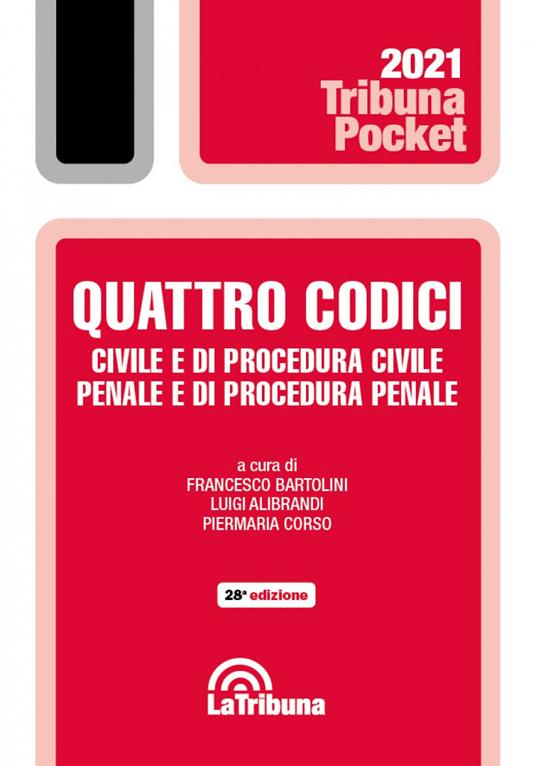 Quattro codici. Civile e di procedura civile, penale e di procedura penale - copertina