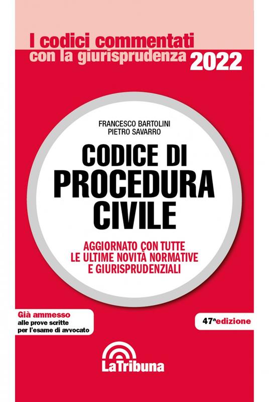 Codice di procedura civile - Francesco Bartolini,Pietro Savarro - copertina