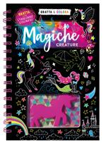 Magiche creature. Gratta & colora. Ediz. a spirale. Con unicorno colorato