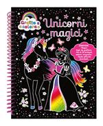 Unicorni magici. Gratta e colora. Ediz. a colori. Con matita di legno