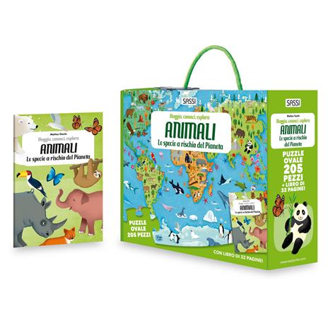 Animali. Le specie a rischio del pianeta. Viaggia, conosci, esplora. Con puzzle - Irena Trevisan,Gioia Alfonsi - copertina