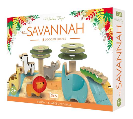 The savannah. Wooden toys. Ediz. a colori. Con Giocattolo - Irena Trevisan,Valentina Manuzzato - copertina